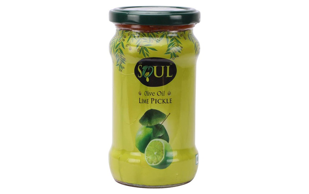 Soul Olive Oil Lime Pickle    Glass Jar  300 grams